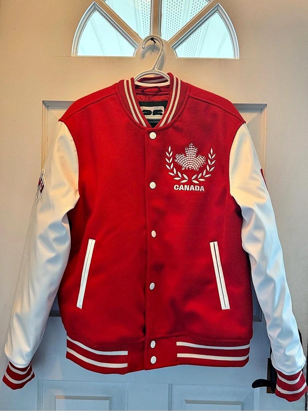 FIFA World Cup Canada Red & White Varsity Jacket – New Without Tags
